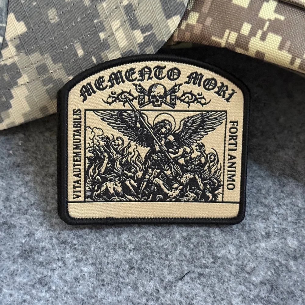Parche táctico Arcángel Miguel impreso contra demonio, gancho y bucle - imagen 2