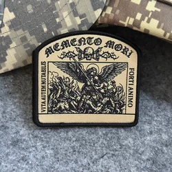 Parche táctico Arcángel Miguel impreso contra demonio, gancho y bucle