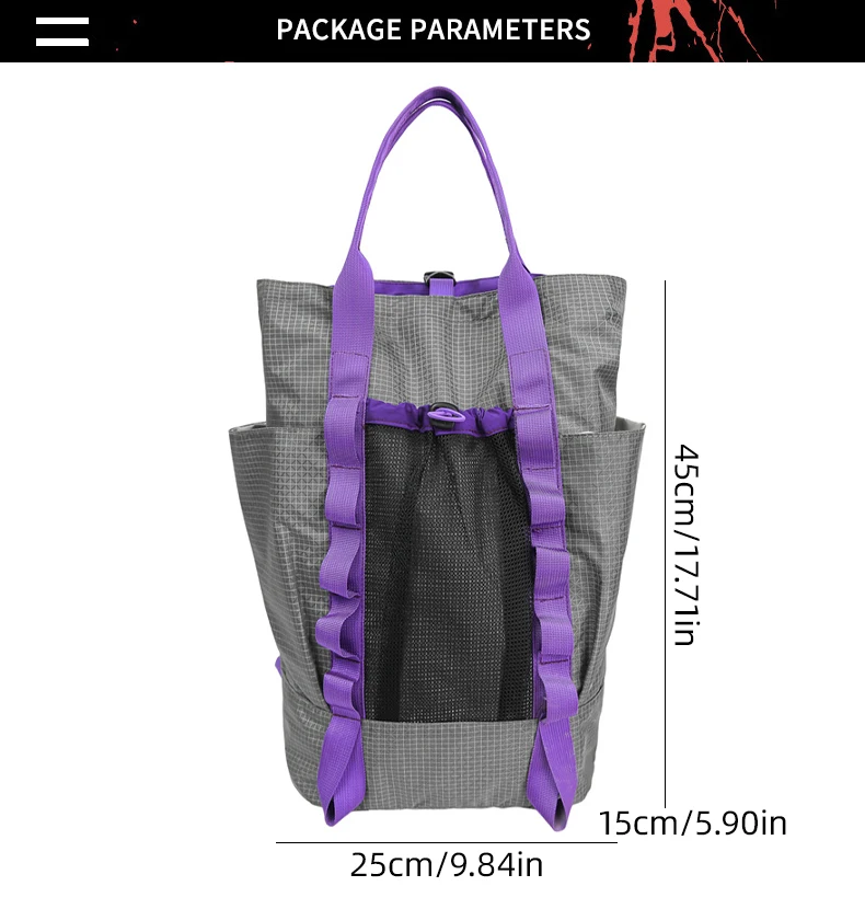 Mochila scione en color negro y gris