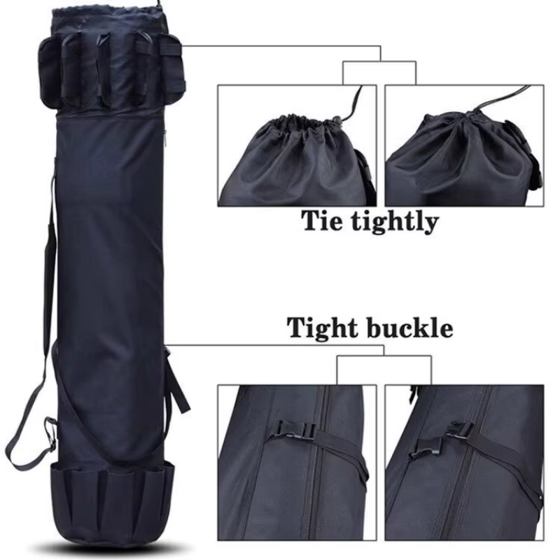 Funda para cañas de pescar tela Oxford portátil cilíndrica - imagen 4