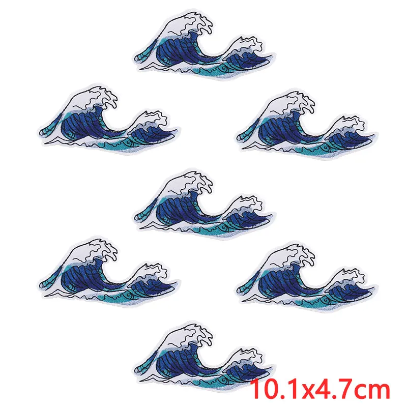 Parche táctico termoadhesivo onda oceánica para mochila - imagen 2