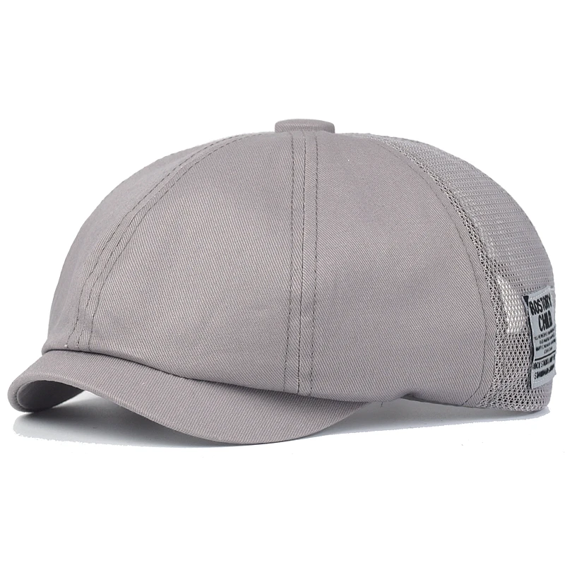 Gorra de malla transpirable de verano octogonal estilo Peaky