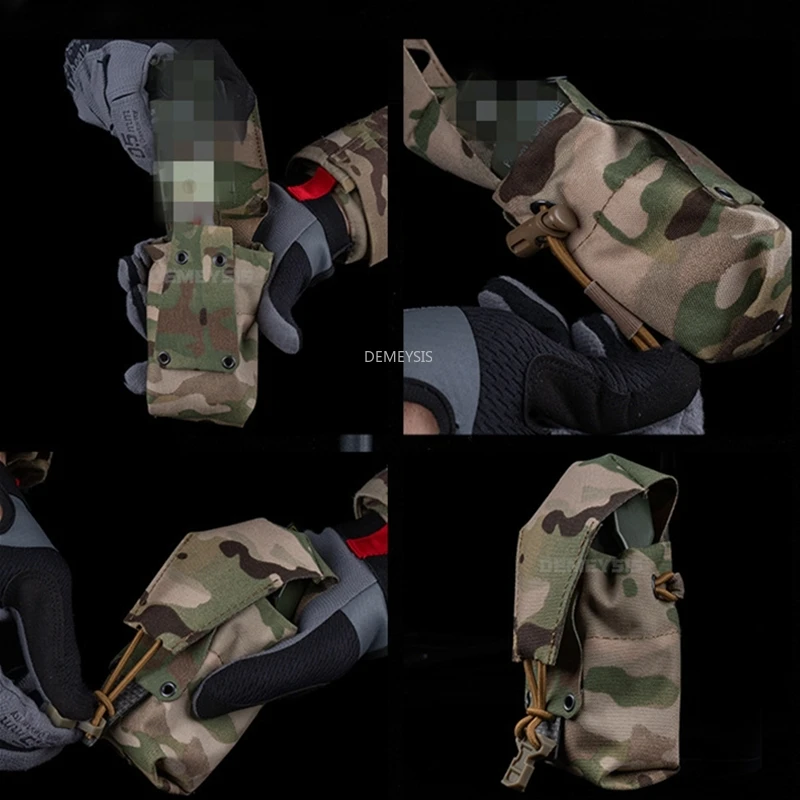 Bolsa táctica MOLLE porta cargadores y radio ajustable para chaleco