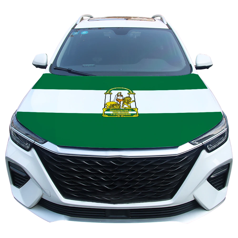 Funda para capó coche bandera andaluza – decoración vehículo - imagen 5