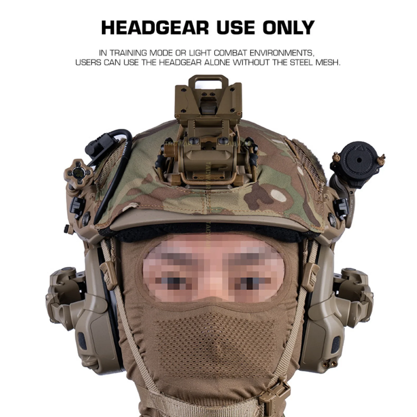 Pasamontañas airsoft con máscara de malla metálica transpirable - imagen 5