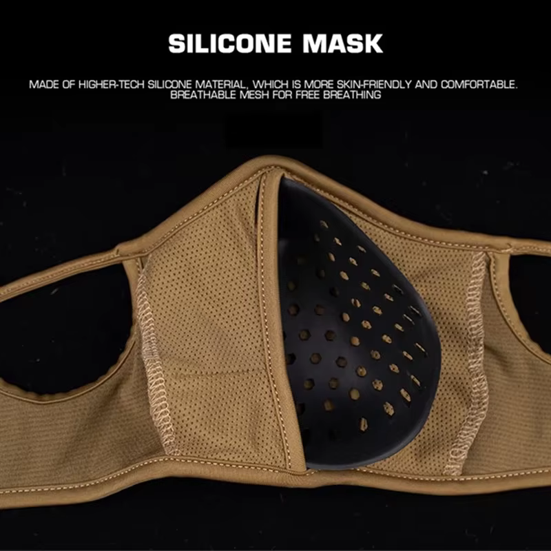 Máscara táctica de media cara transpirable elástica para airsoft - imagen 4