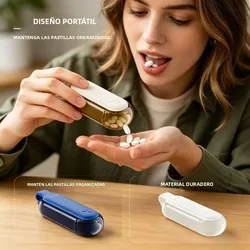 Pastillero portátil organizador de pastillas con compartimentos