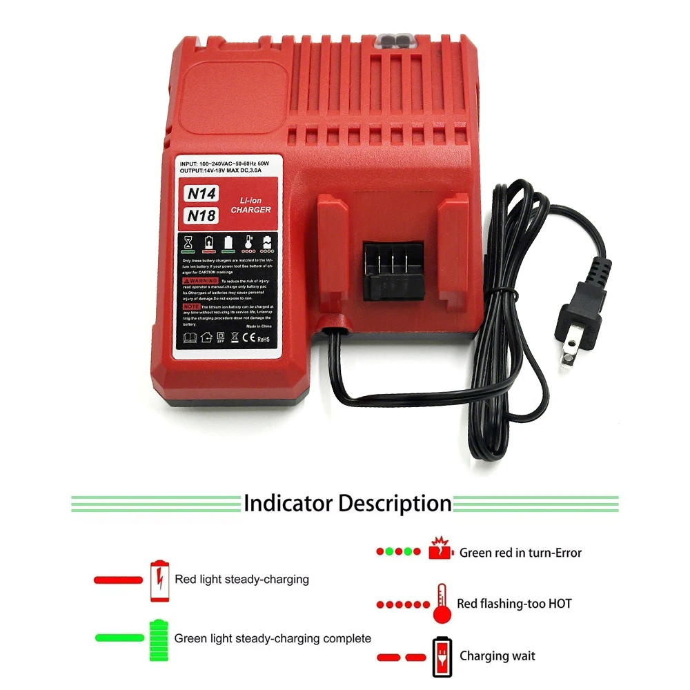 Milwaukee M14 Cargador rápido de baterías de iones de litio - imagen 3