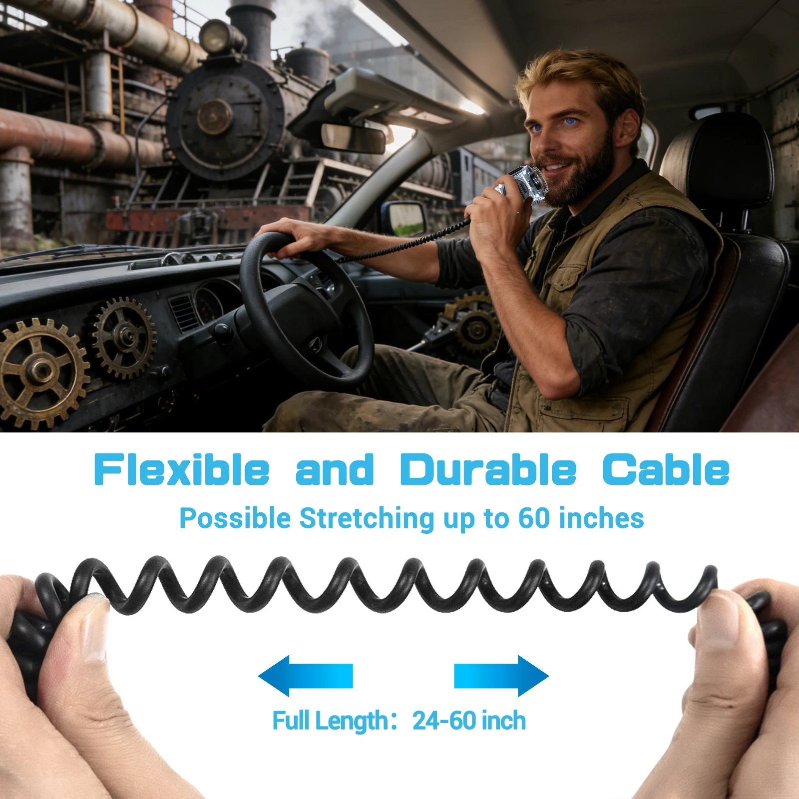 ABBREE AR-158 walkie talkie micrófono altavoz recargable para Baofeng - imagen 5
