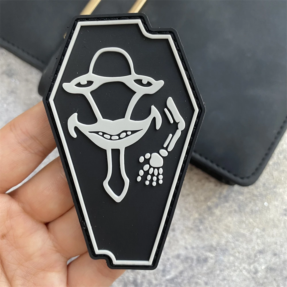 Parche de calavera visto de cerca