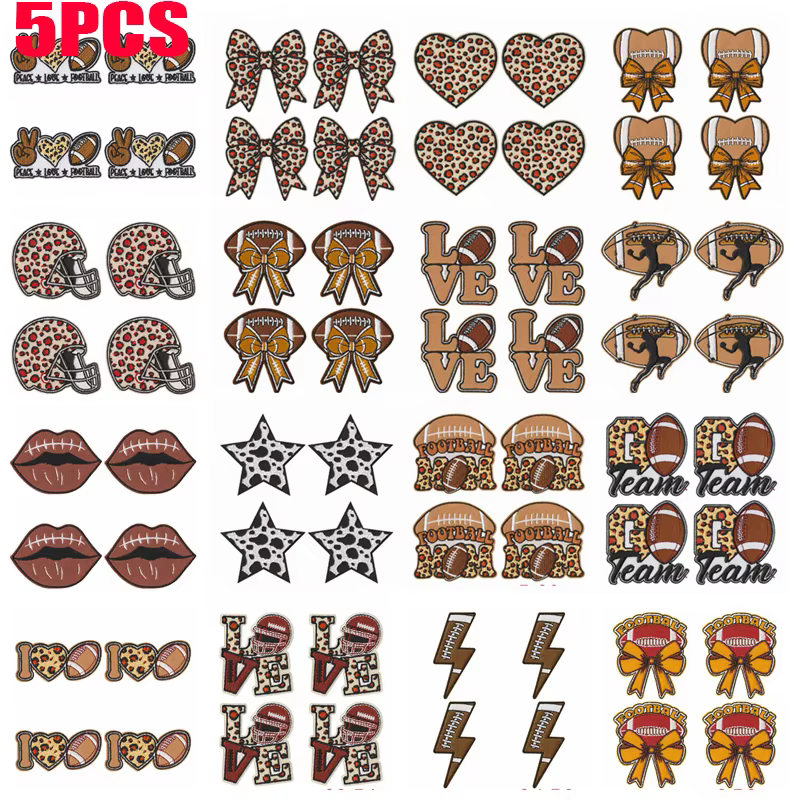 Parche termoadhesivo bordado leopardo rugby cómic para chaquetas - imagen 5