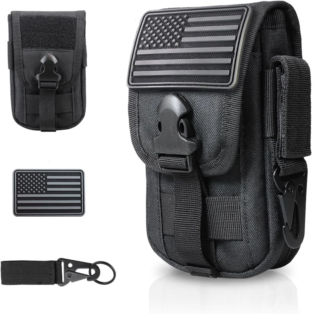 Funda táctica MOLLE para teléfono EDC con organizador de tarjetas - imagen 3
