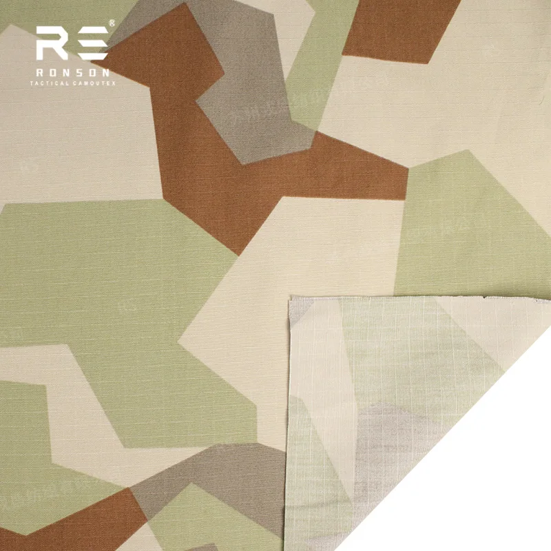 Tela táctica ripstop NYCO camuflaje desértico sueco WR y NIR - imagen 2