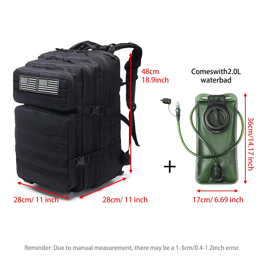 Mochila táctica outdoor con sistema MOLLE y almacenamiento por capas - imagen 2