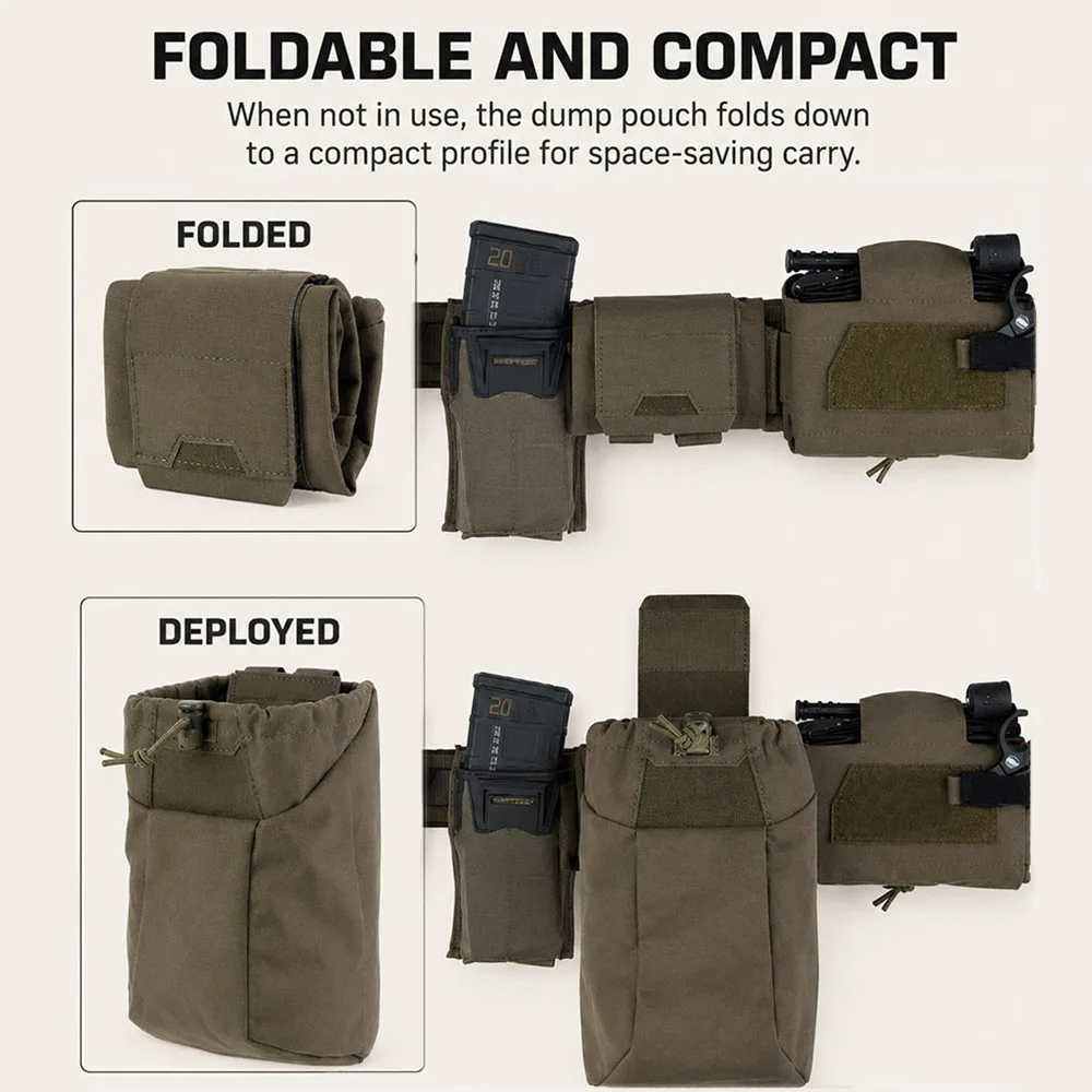 Bolsa Táctica MOLLE Plegable Cargadores – Airsoft, Caza y Tiro - imagen 3