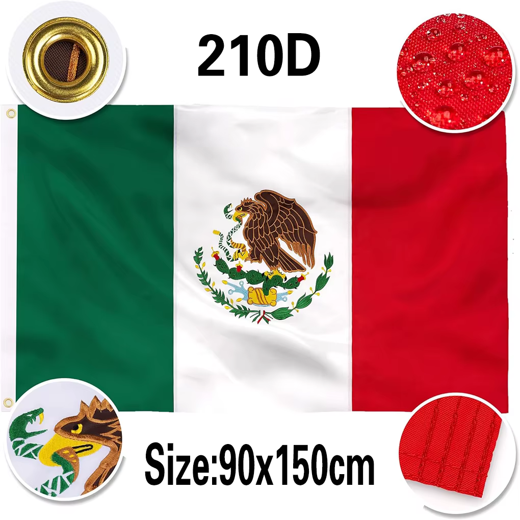 FLAGLINK bandera mexicana de nylon resistente para exterior decoración - imagen 2