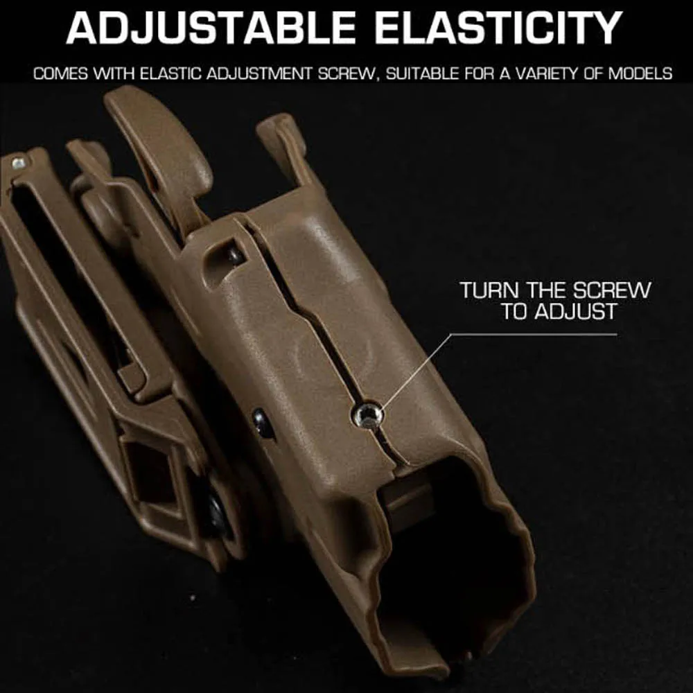 Funda táctica de liberación rápida para pistola ajustable al cinturón - imagen 2