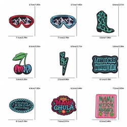 Parche termoadhesivo bordado letras estilo vaquero MAMA para ropa