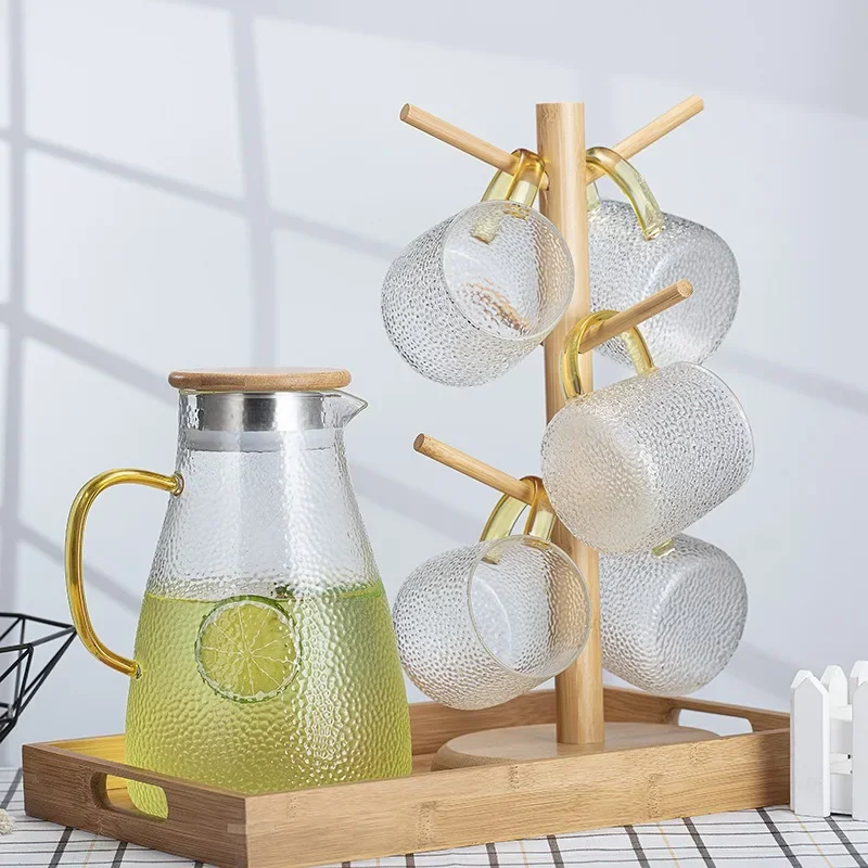 Organizador de bambú natural para tazas y llaves en sobremesa - imagen 5