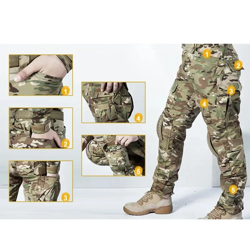 Pantalón táctico cargo GEN2 G2 de algodón transpirable resistente - imagen 3