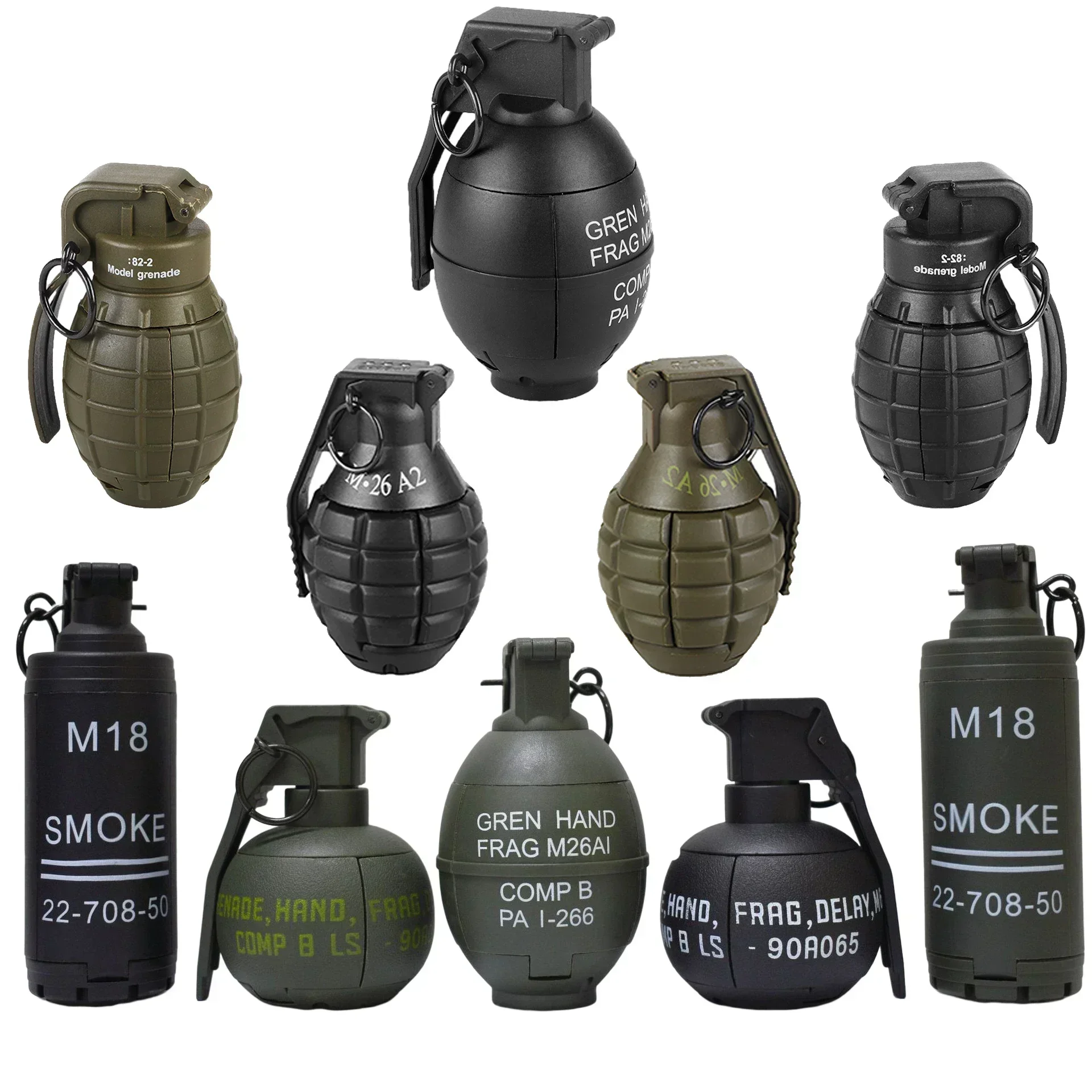 Granada de humo táctica M67 para airsoft, estallido con rebote - imagen 5