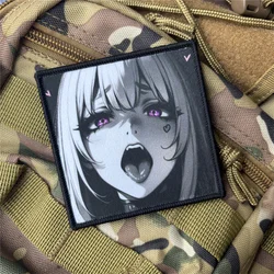 Parche táctico chica anime – Insignia gancho y bucle para ropa y mochila