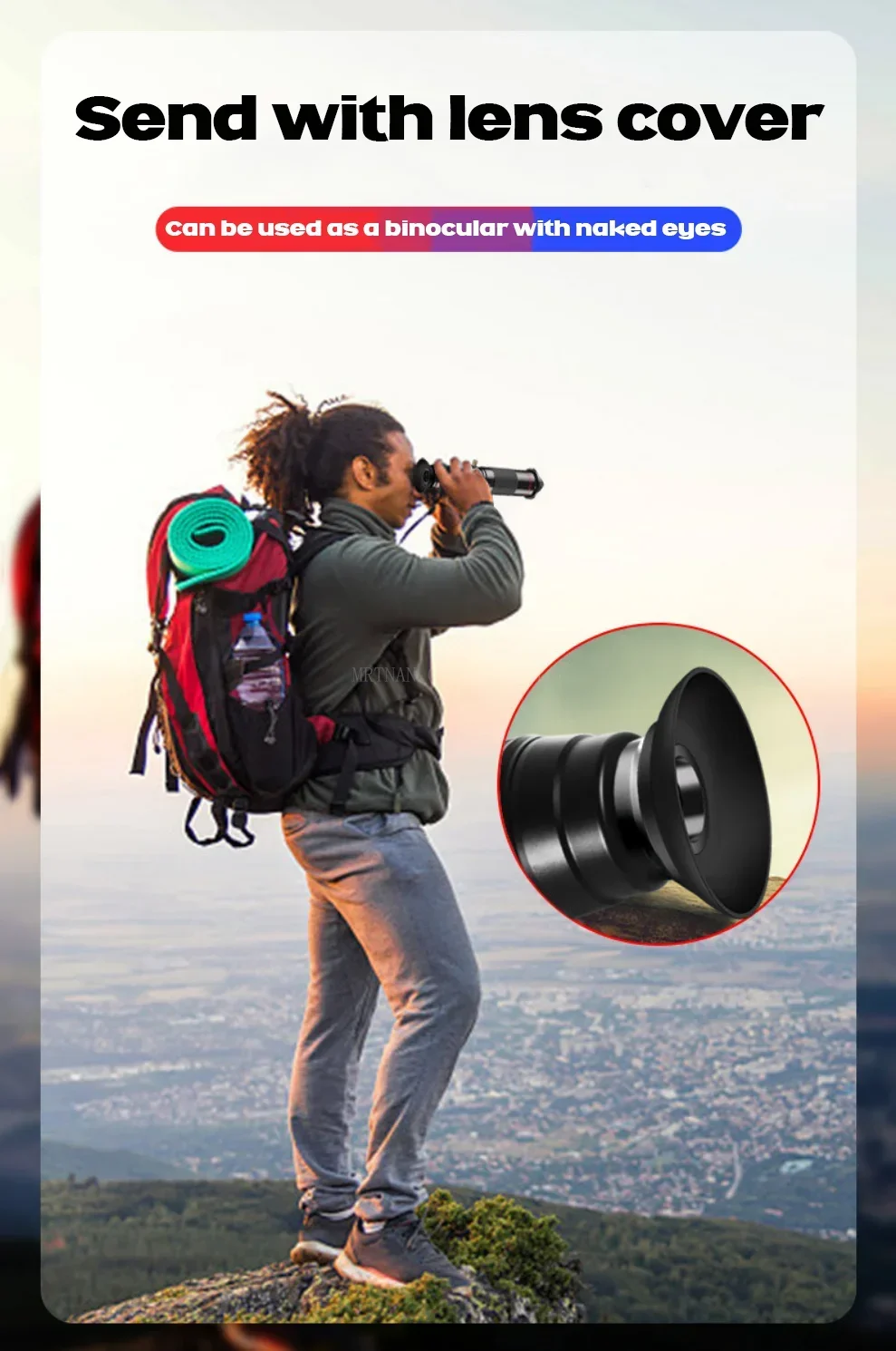 Teleobjetivo para observar y fotografiar paisajes a distancia