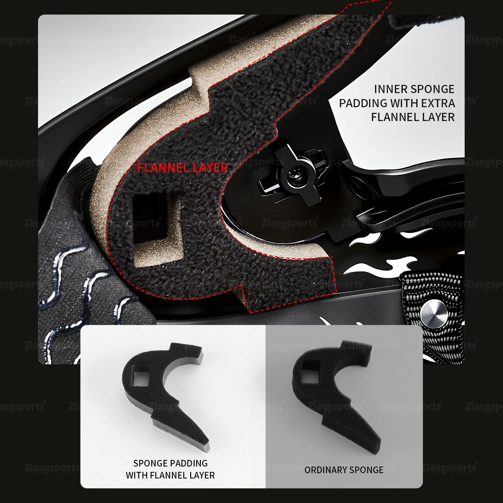 Máscara integral de paintball con doble lente desmontable - imagen 4