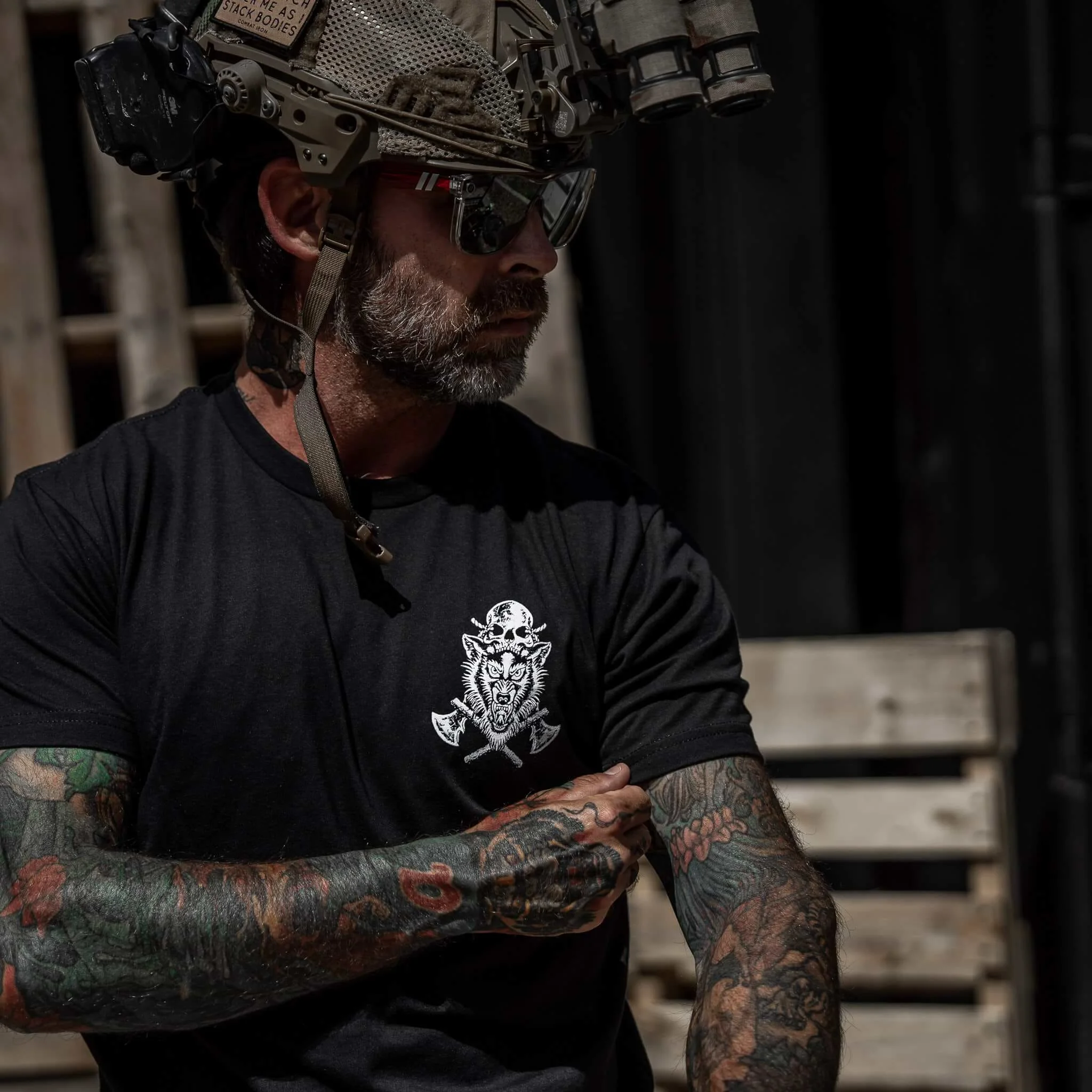 Unit Valhalla Camiseta táctica Combat Iron para hombre algodón - imagen 5