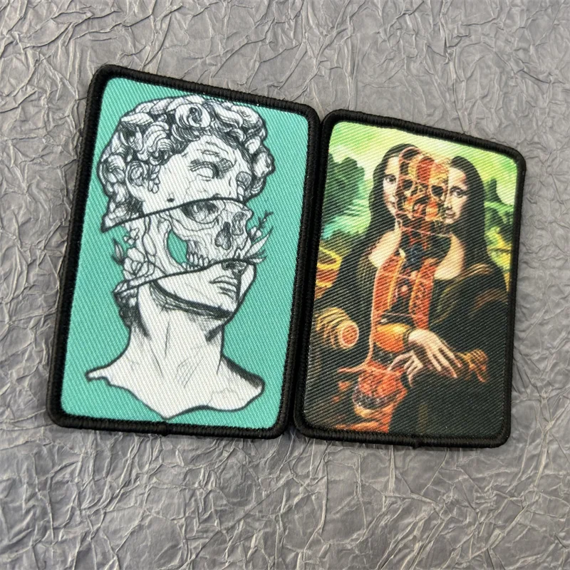 Parche táctico Mona Lisa con moral – insignia Velcro - imagen 5