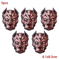 Parches bordados animales musculados para planchar ropa – Decoración