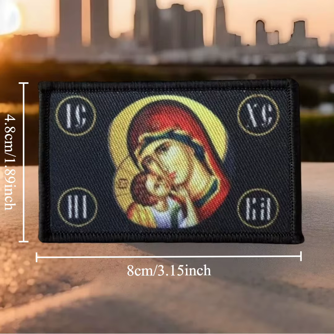 Parche táctico militar Madonna con velcro para mochila