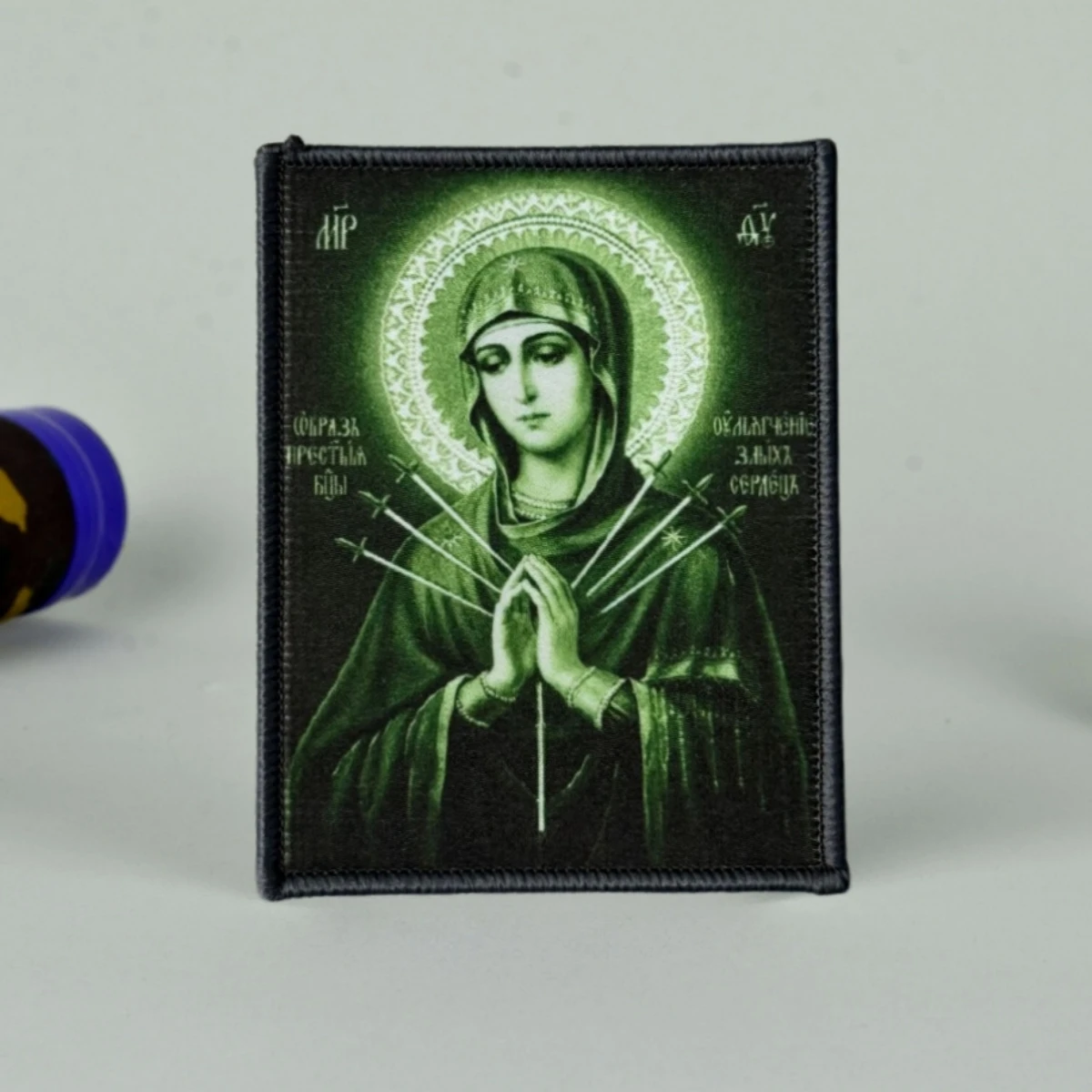 Parche táctico Virgen María con gancho y bucle para mochila - imagen 5