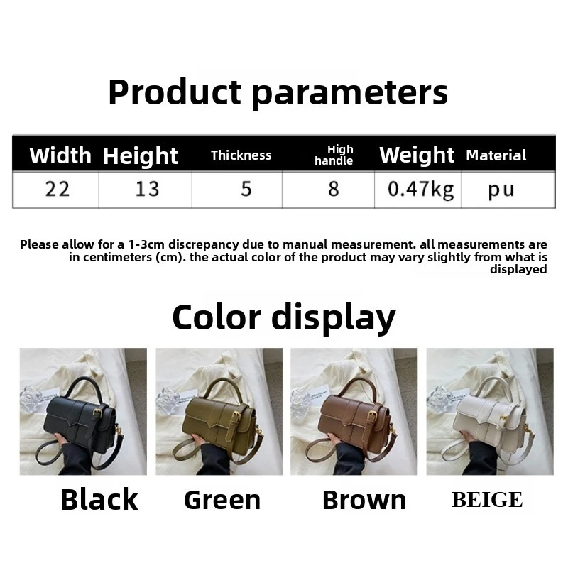 Bolso táctico bandolera cuadrado pequeño mujer para trabajo - imagen 2