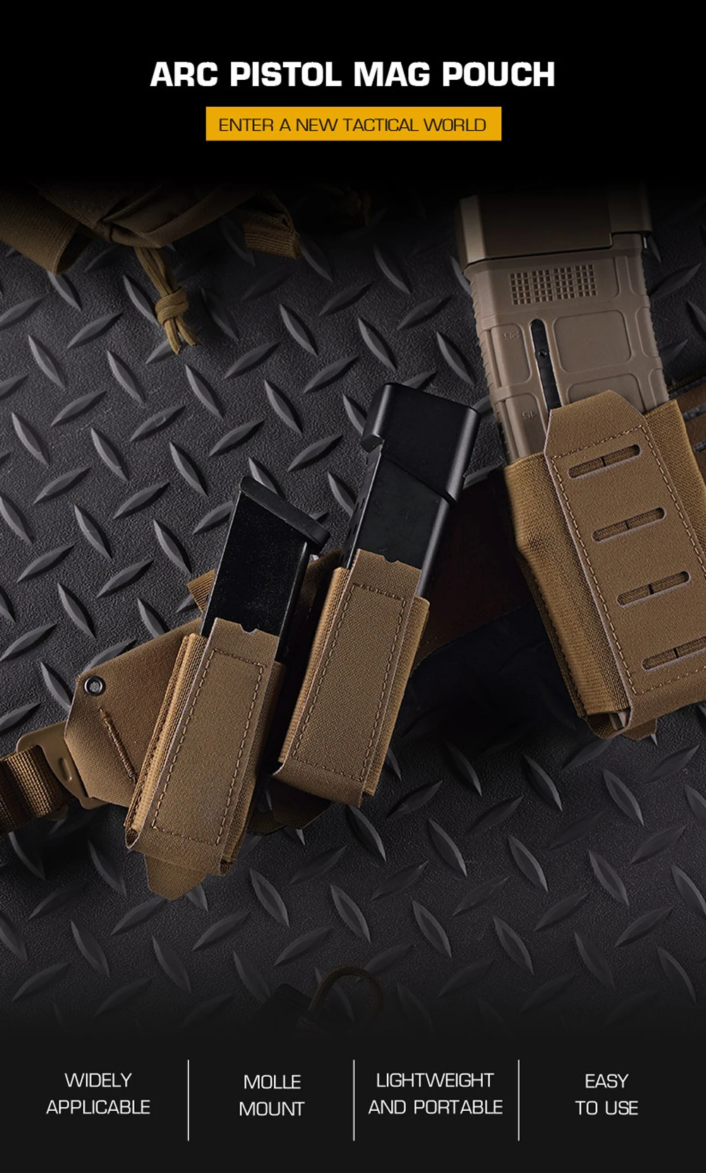 Funda MOLLE con salida rápida y diseño compacto