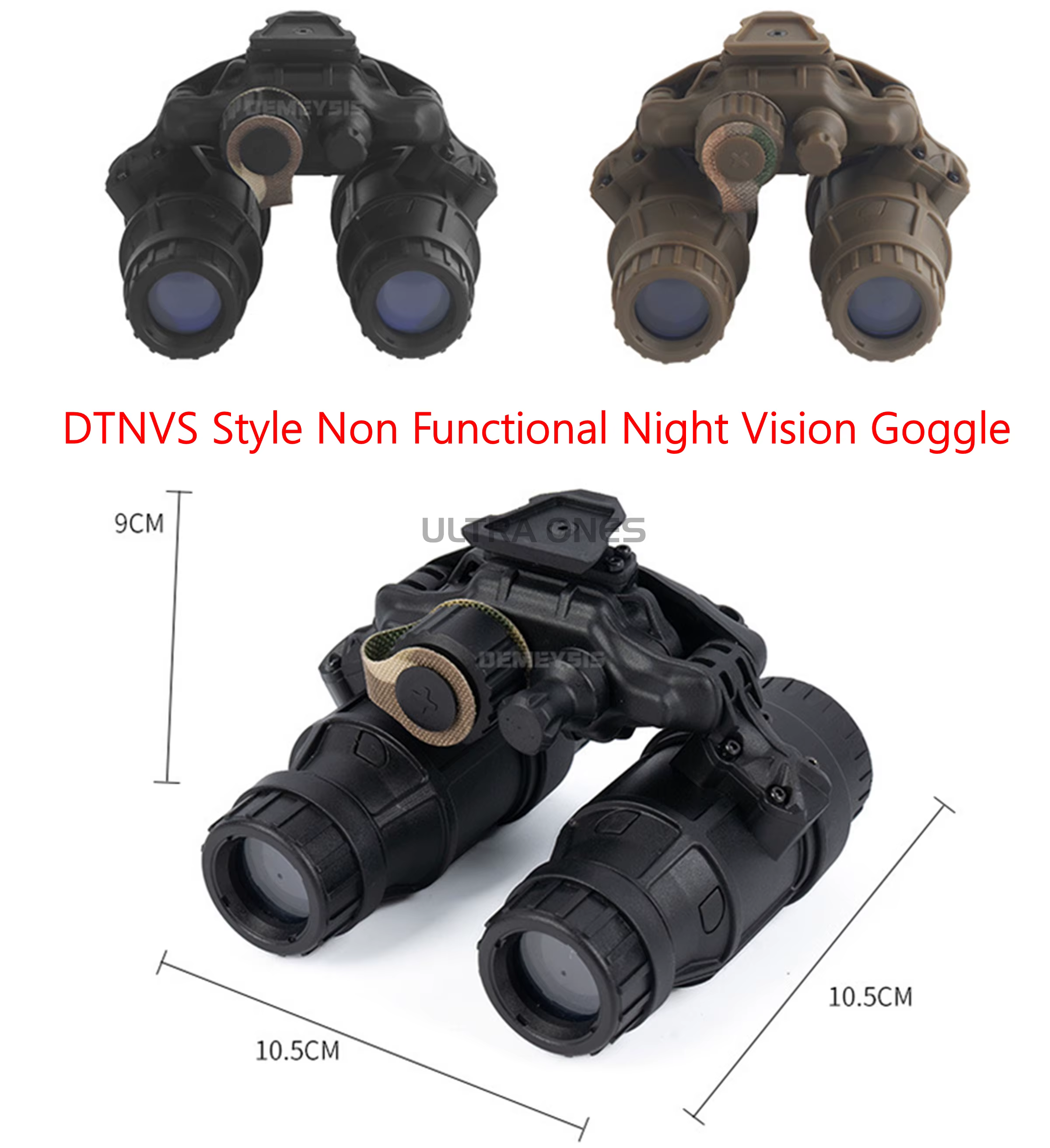 Gafas de visión nocturna tácticas DTNVS abatibles laterales en nylon - imagen 5