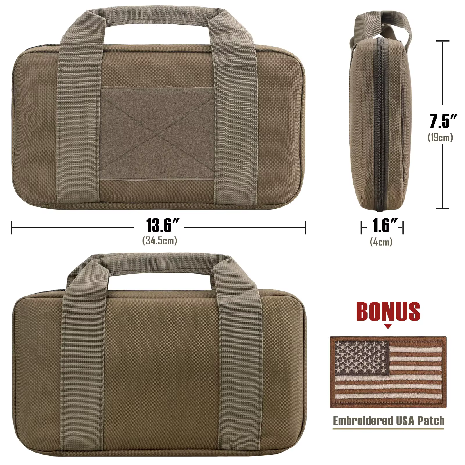 Estuche táctico pistola rectangular para caza y tiro - imagen 5