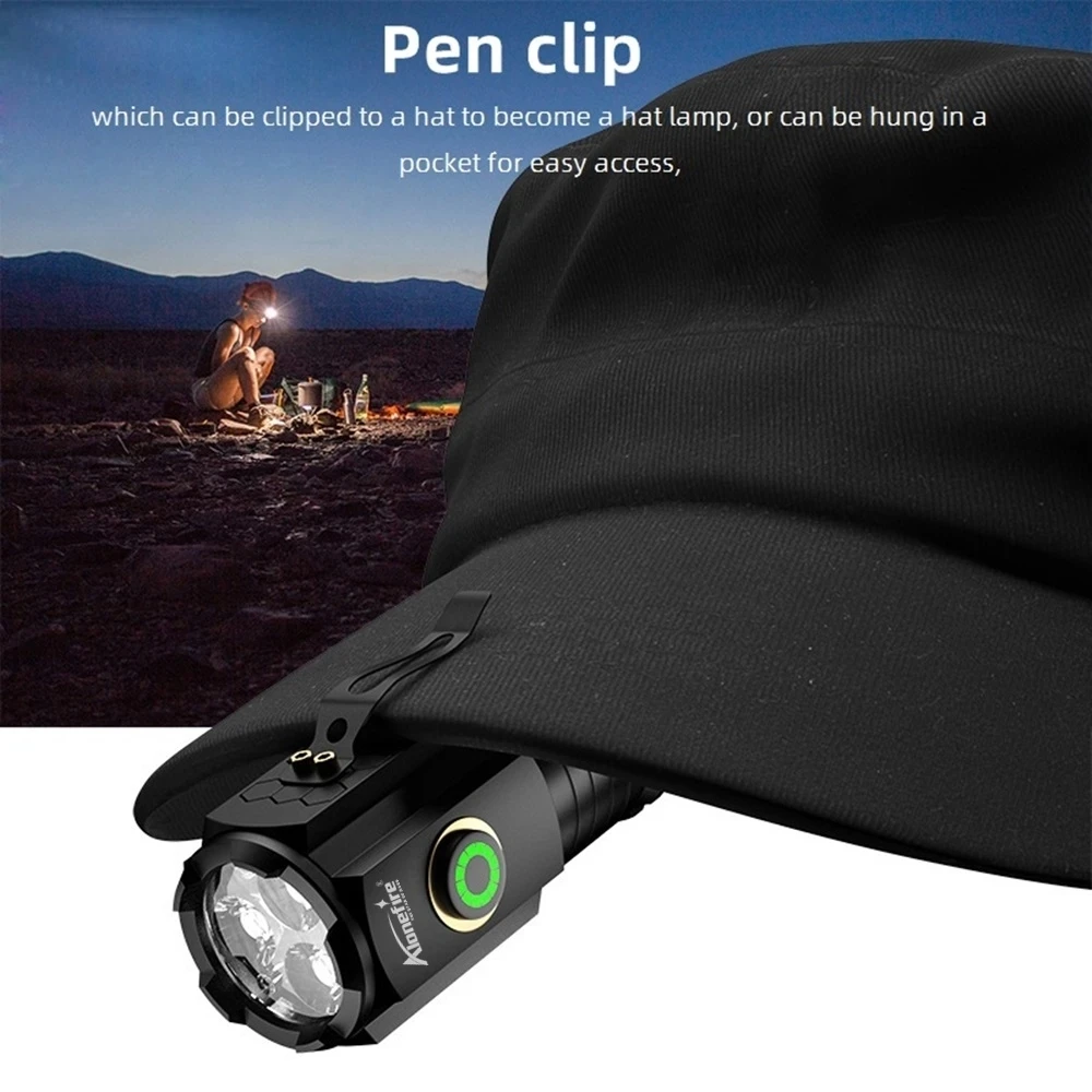 Linterna LED táctica USB recargable 3xP35 potencia exteriores pesca - imagen 3