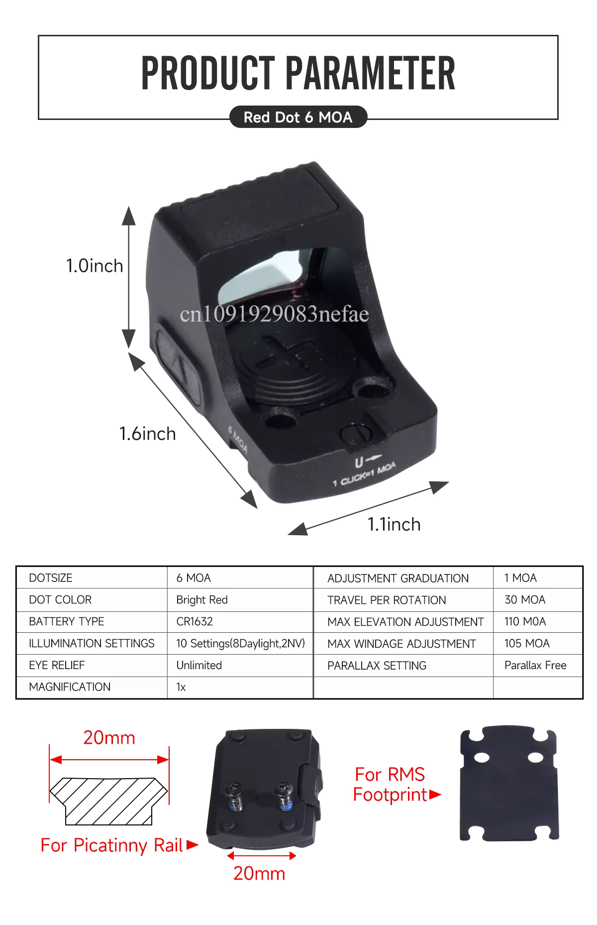 Kit de accesorios: herramientas, tornillos y paño de limpieza