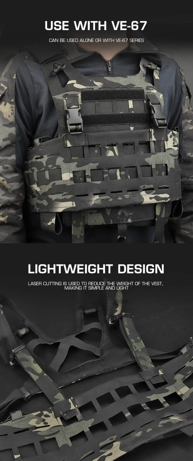 Composición del conjunto y encaje para MOLLE