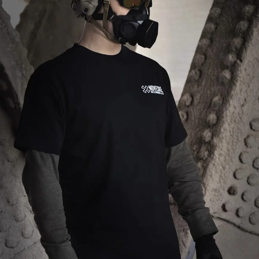 Camiseta táctica militar de algodón grueso con estampado gráfico - imagen 5