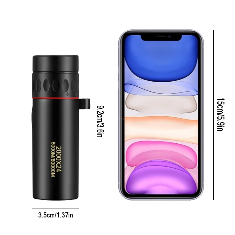 Soporte para teléfono con el monocular