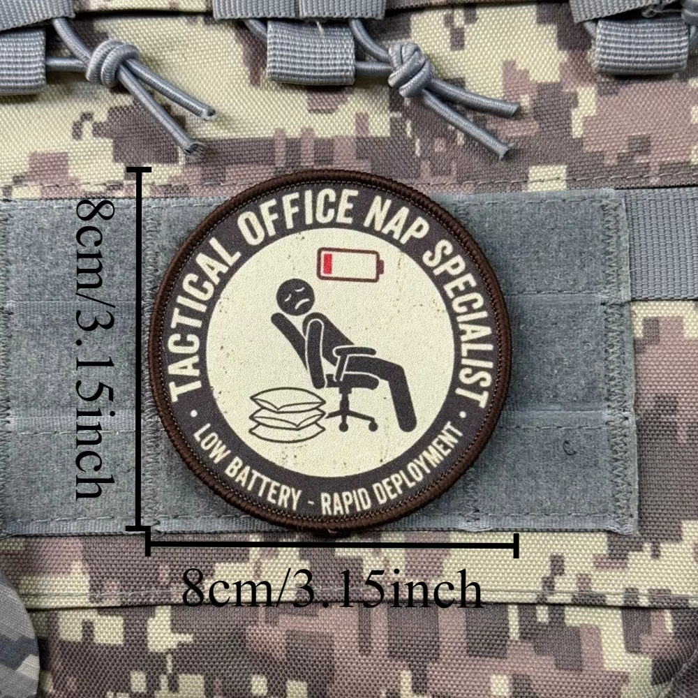 Parche táctico gancho y bucle insignia moral batería baja - imagen 3