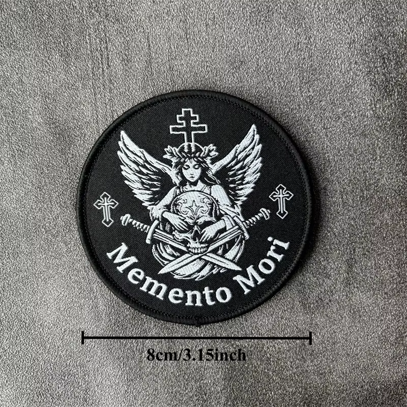 Parche táctico Memento Mori ortodoxo con gancho y bucle para ropa - imagen 3