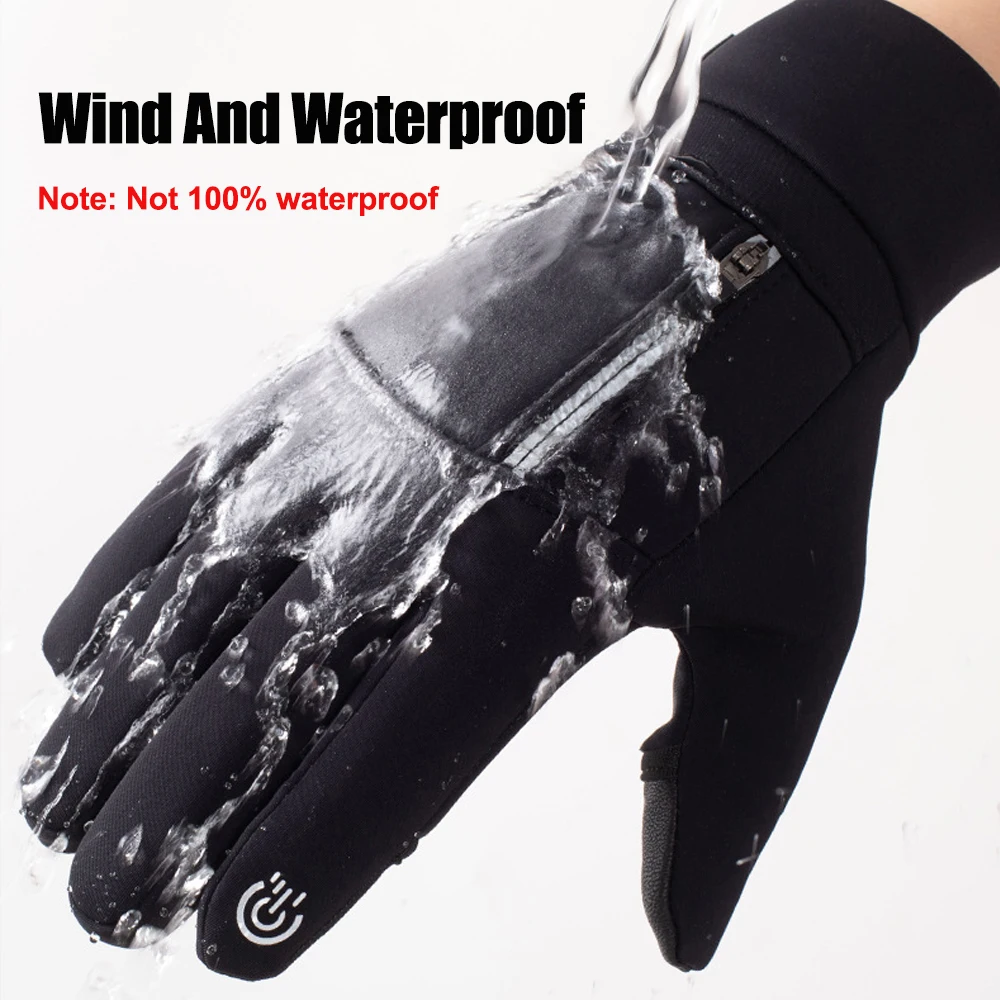 Guantes de invierno táctiles cortaviento frío hombre pesca esquí - imagen 4