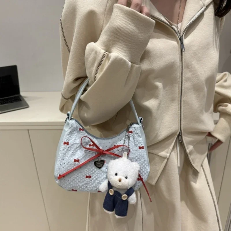 Bolso bandolera mujer estilo coreano con lazo, diseño exclusivo - imagen 5
