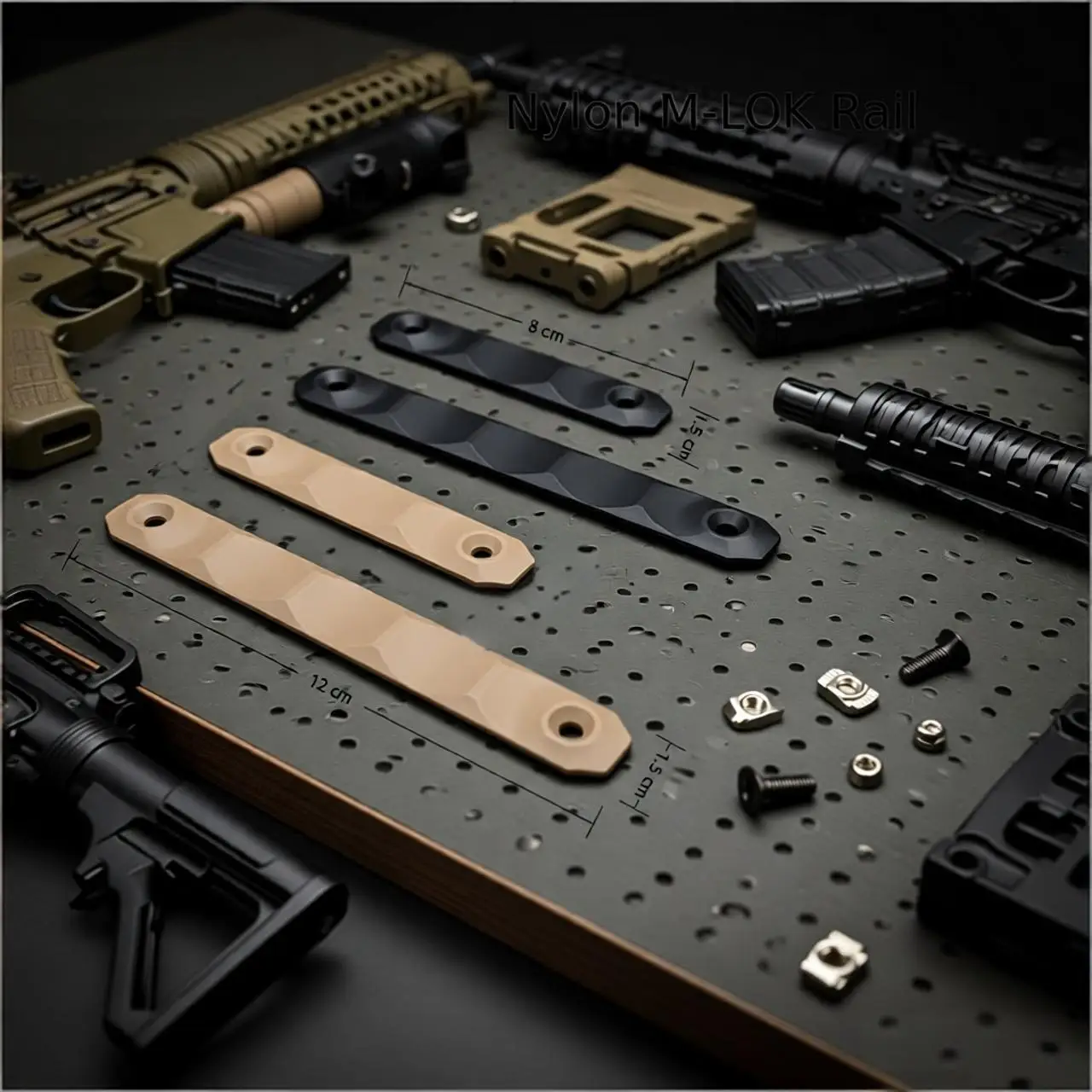 Panel MLOK veta madera Sand Dune – Protector nailon guardamanos AR15 - imagen 5
