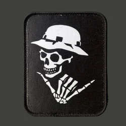 Parche táctico calavera con velcro – Insignia de moral para mochila