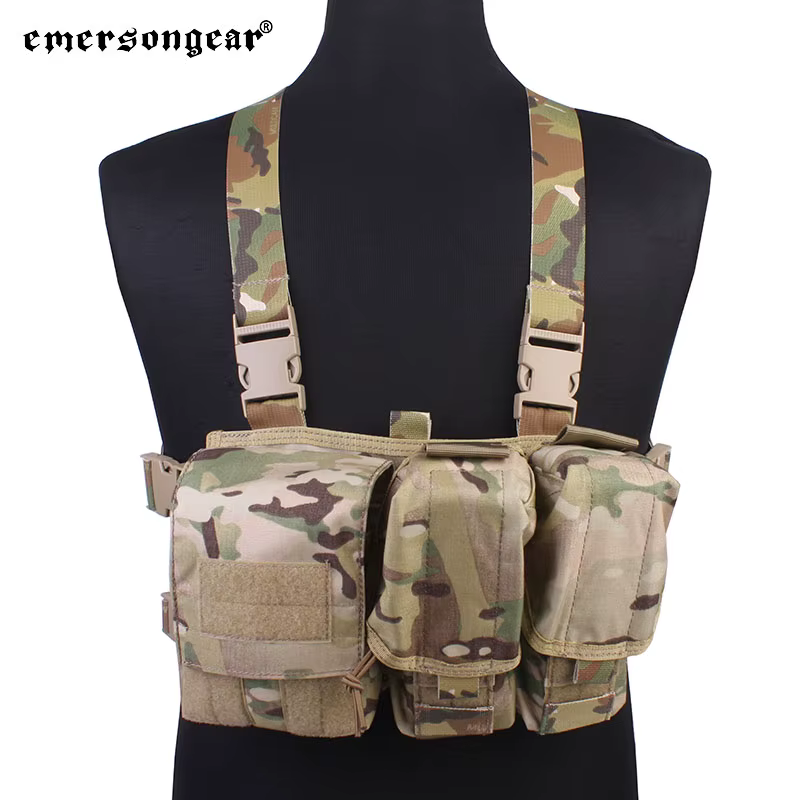 Emersongear Pechera táctica MOLLE ligera con bolsillos