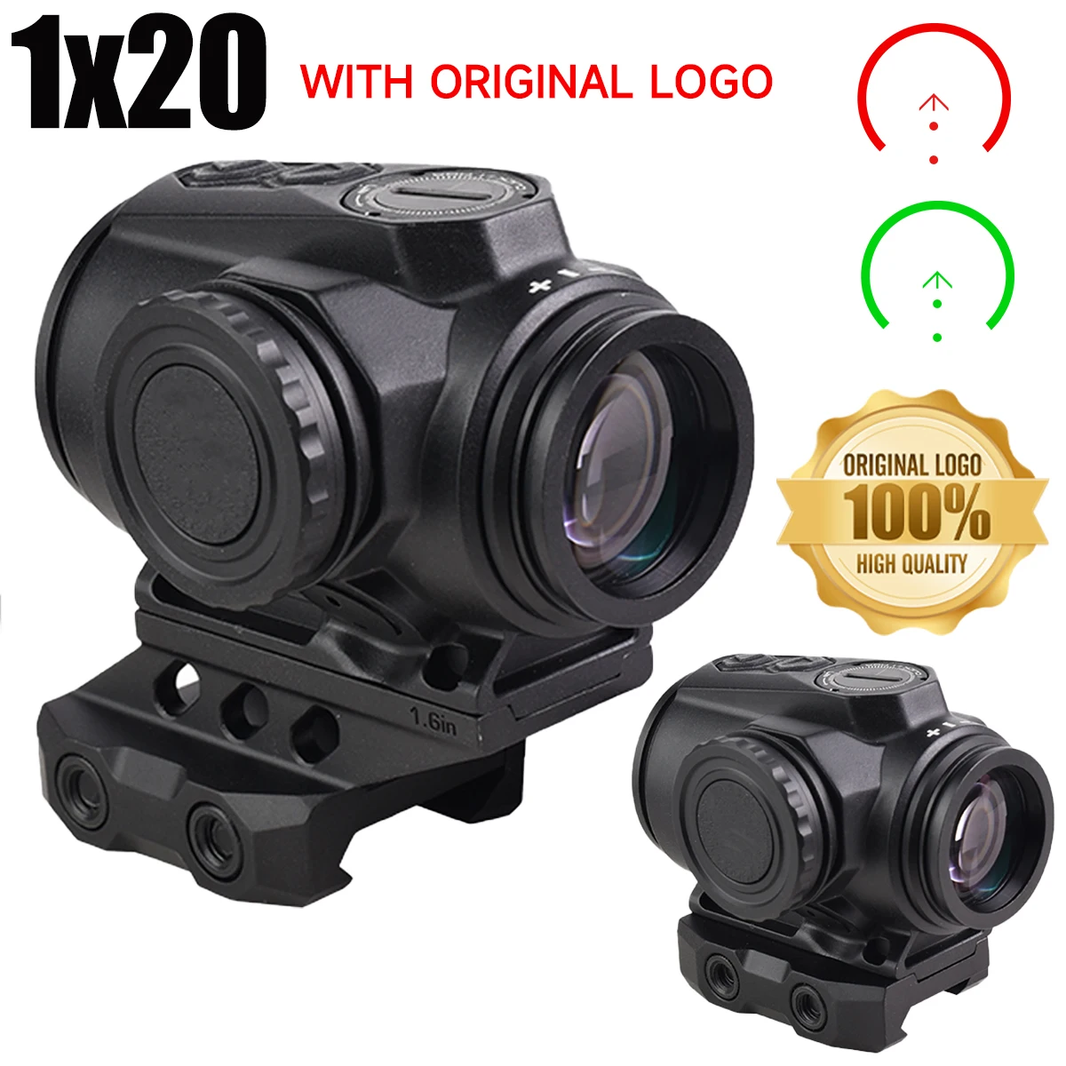 Caza 1x20 Prism BRC/6 MOA – Visor prismático rojo/verde - imagen 4